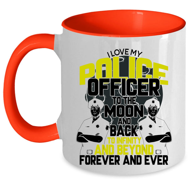 Cute Police Officer's Girlfriend Coffee Mug, I Love My Police Officer Accent Mug