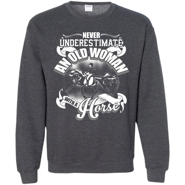 An Old Man With A Horse T Shirt, Coolest Equestrian Sweatshirt