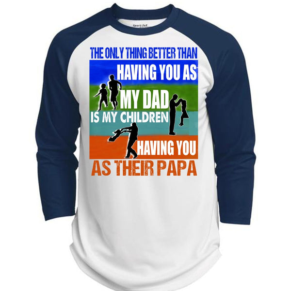 My Dad Is My Children T Shirt, I Love Papa T Shirt, Awesome T-Shirts  (Polyester Game Baseball Jersey)