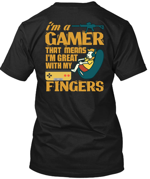 A black t-shirt with the shopify logo