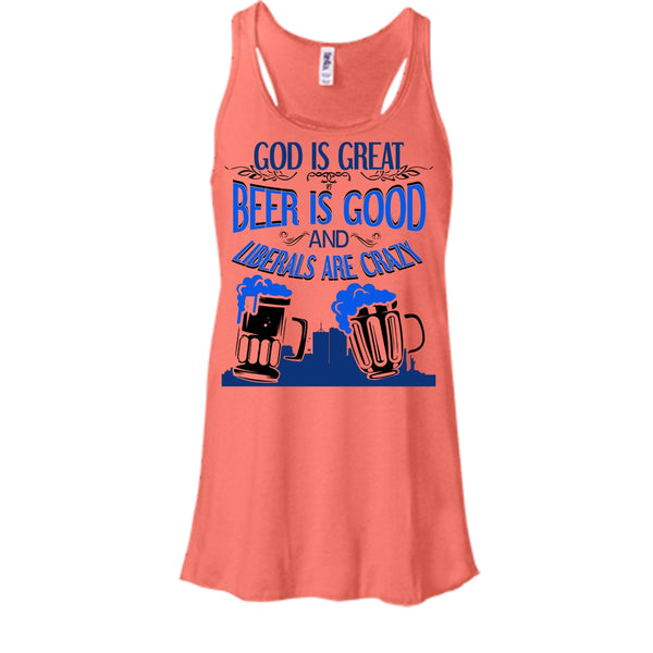 God Is Great T Shirt, Coolest Beer Drinker Tank Top