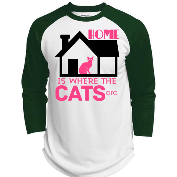 Home Is Where The Cats T Shirt, I Love My Cat T Shirt  (Polyester Game Baseball Jersey)