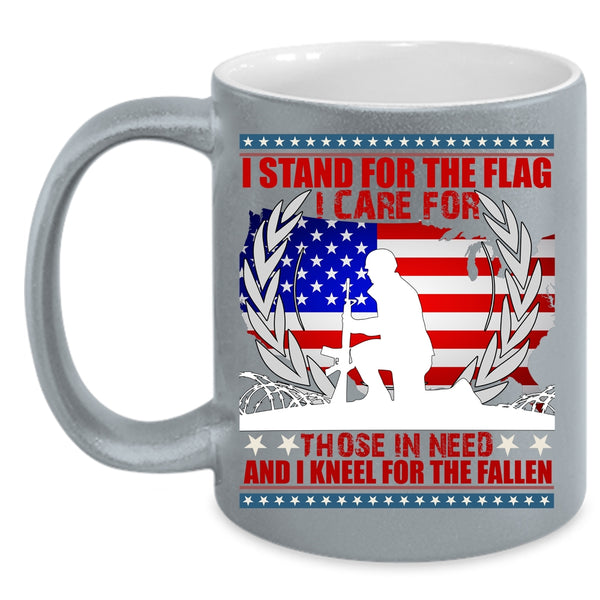 I Stand For The Flag Coffee Mug, Cool American Flag Coffee Cup