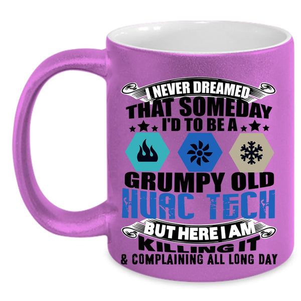 Cool Grandpa Coffee Mug, I'd To Be A Grampy Old Hvac Tech Accent Mug