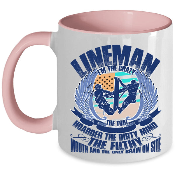 Awesome Gift For Linemans Coffee Mug, Lineman Accent Mug