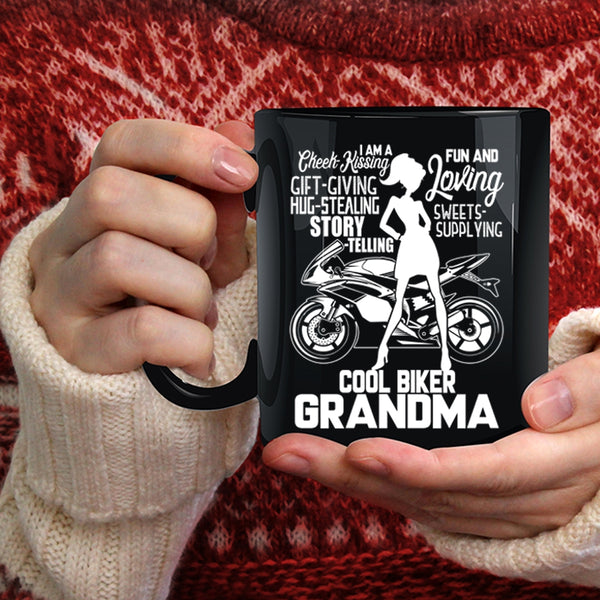 I Am A Cool Biker Grandma Coffee Mug, Cool Biker Grandma Coffee Cup