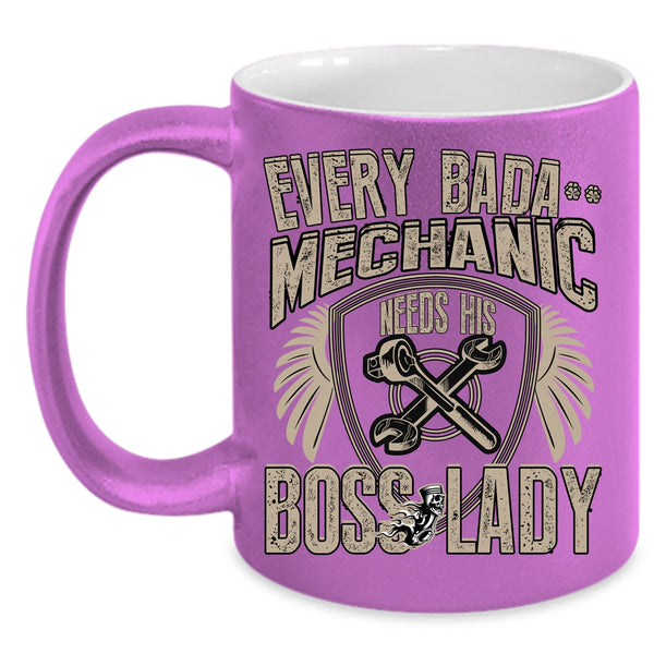 Every Mechanic Needs His Boss Lady Coffee Mug, Funny Mechanics Coffee Cup
