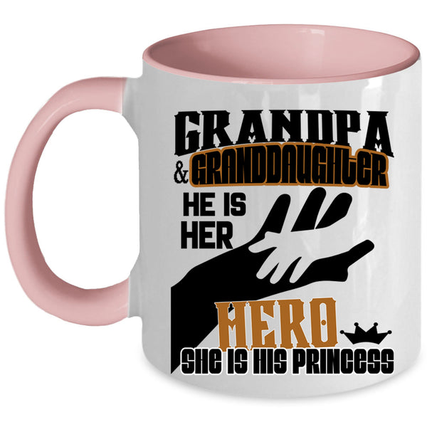 Best Grandpa Coffee Mug, Grandpa And Granddaughter Accent Mug
