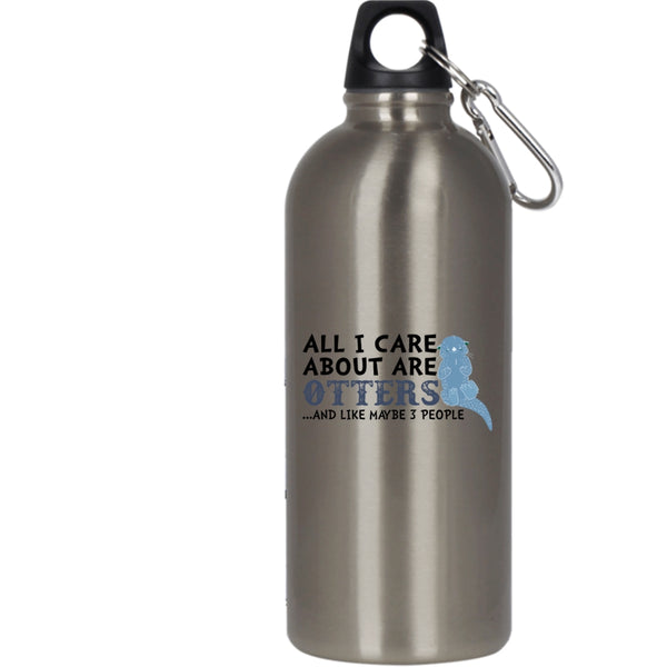 All I Care About Are Otters 20 oz Stainless Steel Bottle,Cute Animals Outdoor Sports Water Bottle