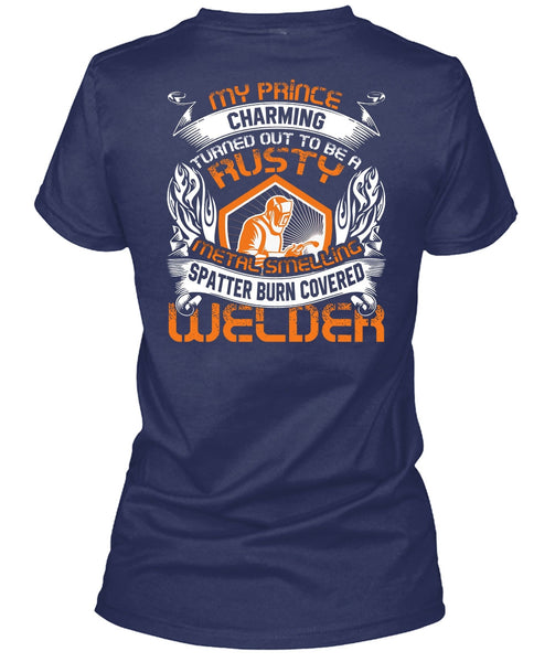 Spatter Burn Covered Welder T Shirt, I Love Welding T Shirt