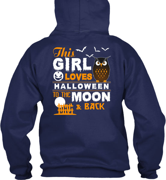 This Girl Loves Halloween To The Moon And Back T Shirt, I Love You Pumpkin T Shirt