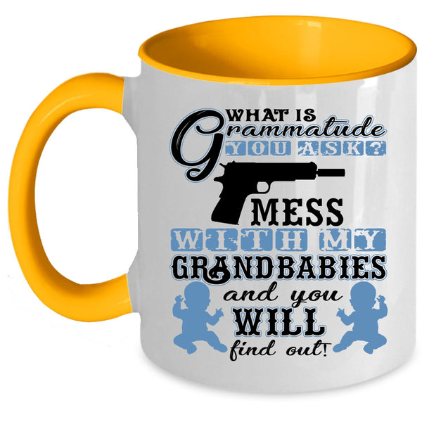 Cool Grandparent Coffee Mug, Don't Mess With My Grandbabies Accent Mug