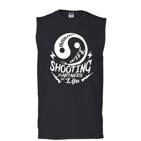 A black t-shirt with the shopify logo