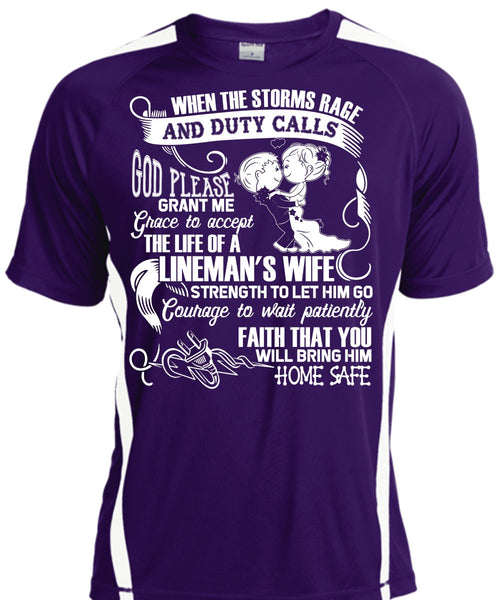 The Life Of A Lineman's Wife T Shirt, Being A Lineman T Shirt, Cool Shirt