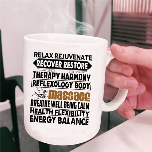 Recover Restore Coffee Mug, Relax Rejuvenate Cup