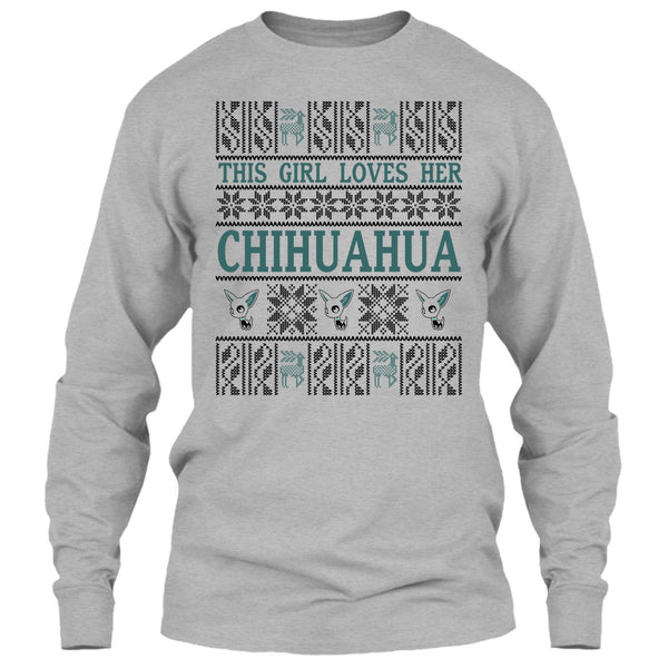 This Girl Loves Her Chihuahua T Shirt, Coolest Merry Christmas T Shirt
