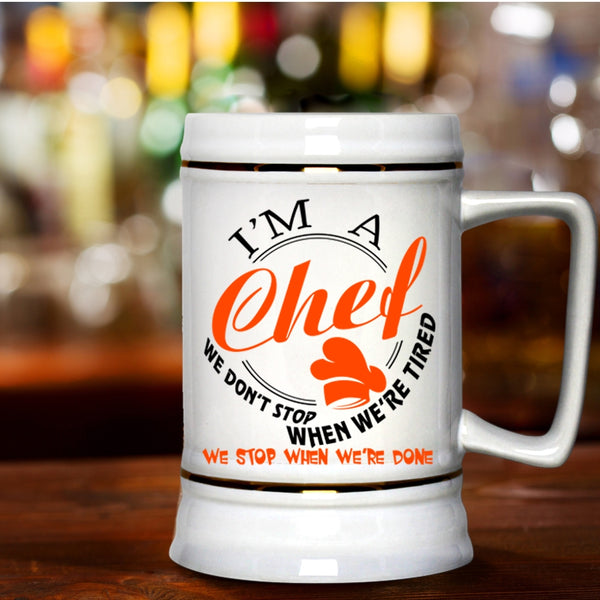 Awesome Gift For Chef Beer Stein 22oz, I'm A Chef Beer Mug
