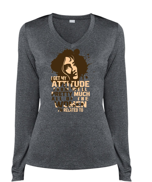 Well Pretty Much All Of The Women T Shirt, Being A Girlfriend T Shirt, Cool Shirt (Ladies LS Heather V-Neck)