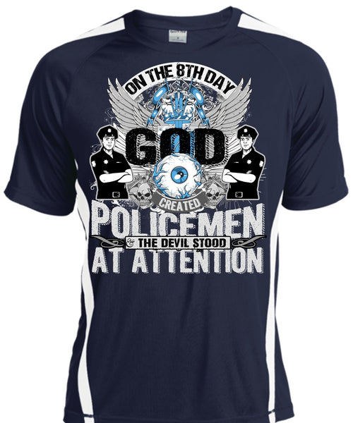 God Created Policemen T Shirt, I Love Police T Shirt, Cool Shirt