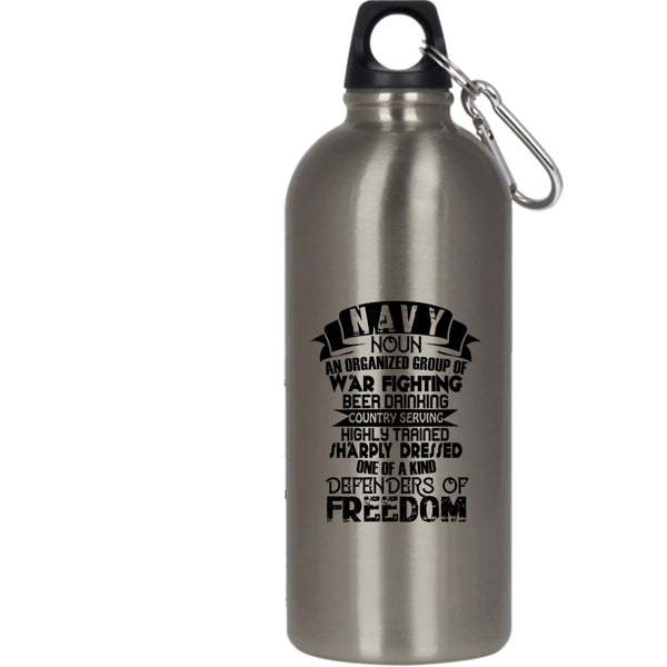 Navy 20 oz Stainless Steel Bottle,Cool Gift For Sailor Veteran Outdoor Sports Water Bottle