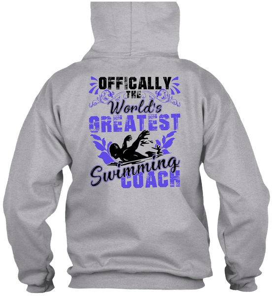 Offically The World's Greatest Swimming Coach T Shirt, I Love Swimming T Shirt