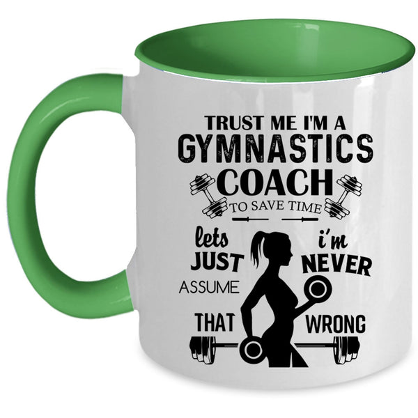 Best Gift For Gymnast Coffee Mug, I'm A Gymnastics Coach Accent Mug
