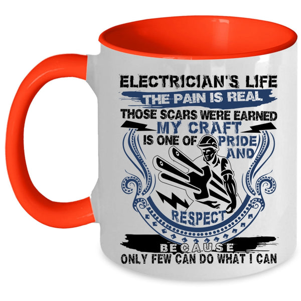 Cool Gift For Electricians Coffee Mug, Electrician's Life Accent Mug