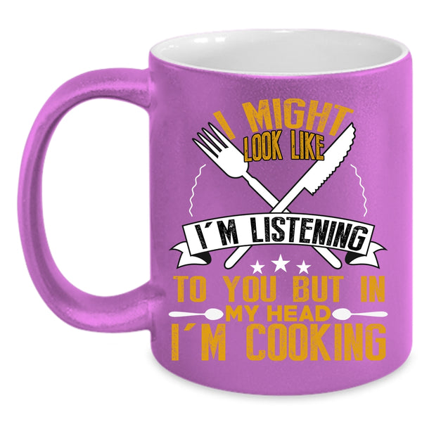 In My Head I'm Cooking Coffee Mug, Funny Gift For Chefs Coffee Cup
