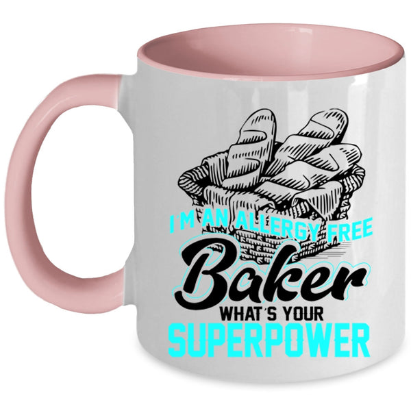 Funny Gift For Bakers Coffee Mug, I'm An Allergy Free Baker Accent Mug