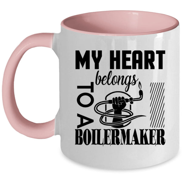 I Love Boilermaker Coffee Mug, My Heart Belongs To A Boilermaker Accent Mug