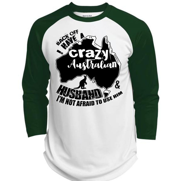 Crazy Australian Husband T Shirt, I Love Husband T Shirt, Awesome T-Shirts  (Polyester Game Baseball Jersey)