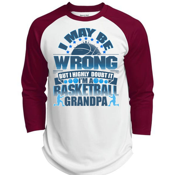 I'm A Basketball Grandpa T Shirt, I Love Basketball T Shirt, Awesome T-Shirts  (Polyester Game Baseball Jersey)