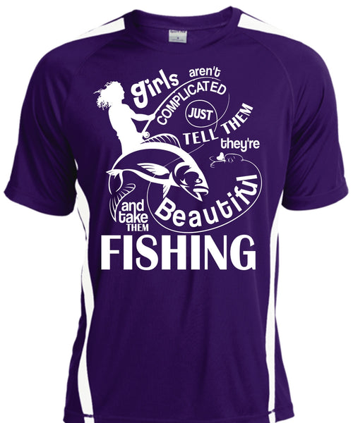 Take Them Beautiful Fishing T Shirt, Girls Aren't Complicated T Shirt, Cool Shirt