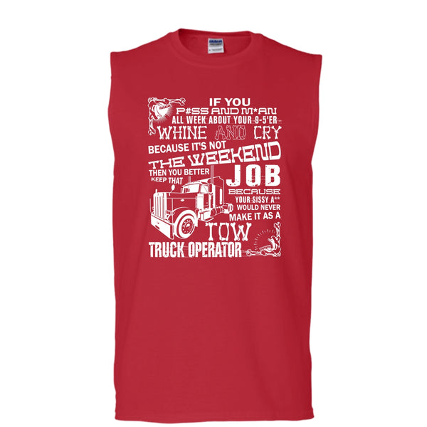 Tow Truck Operator T Shirt, Coolest Truck Operator T Shirt, Cool T Shirt (Men's Cotton Sleeveless)