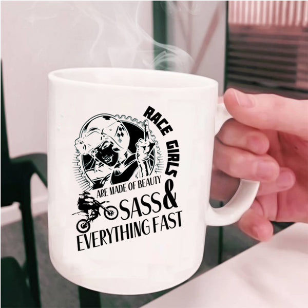 Cool Girls Coffee Mug, Race Girls Are Made Beauty Cup