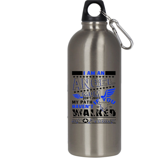 I Am An Angel Mom 20 oz Stainless Steel Bottle,Cool Gift For My Mom Outdoor Sports Water Bottle