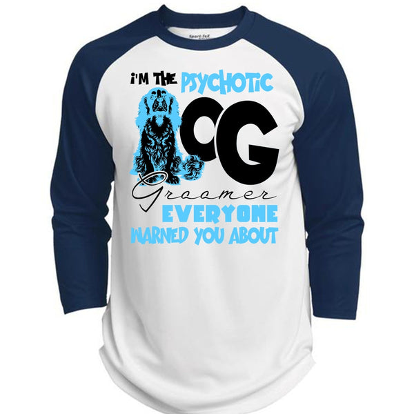 I'm The Psychotic Dog Groomer T Shirt, I Love My Dog T Shirt, Awesome T-Shirts  (Polyester Game Baseball Jersey)