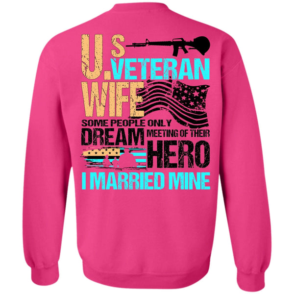 I Love Veteran T Shirt, US Veteran Wife Sweatshirt