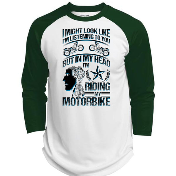 Riding My Motorbike T Shirt, Being A Biker T Shirt, Awesome T-Shirts  (Polyester Game Baseball Jersey)