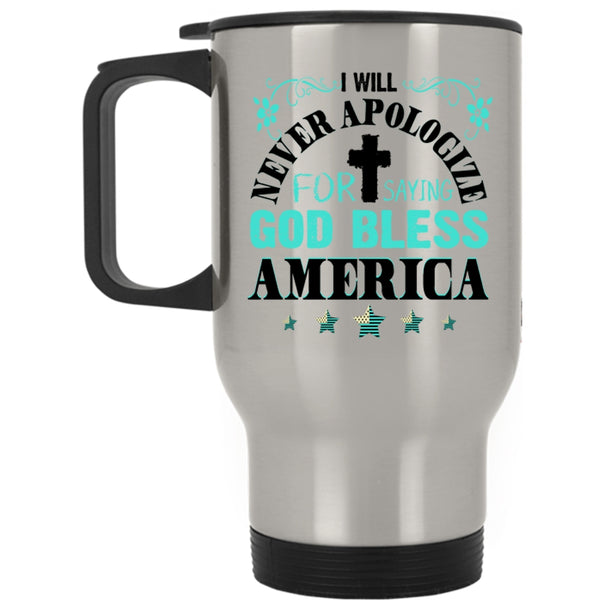 Cool Gift For American Travel Mug, God Bless America Mug