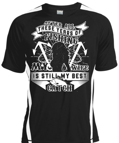 A black t-shirt with the shopify logo