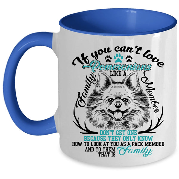 Cute Dogs Coffee Mug, Pomeranians Like A Family Member Accent Mug