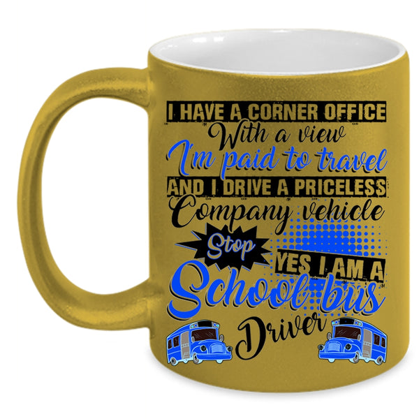 Cool Bus Driver Coffee Mug, I Am A School Bus Driver Accent Mug