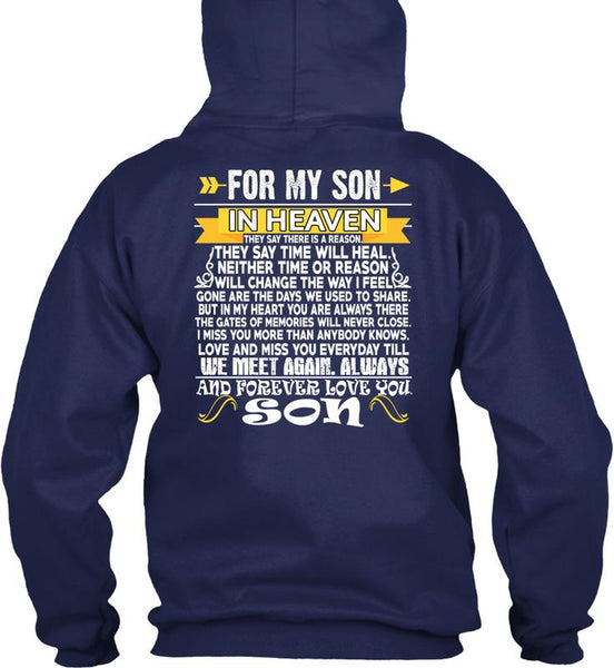 For My Son In Heaven T Shirt, Love You Son T Shirt