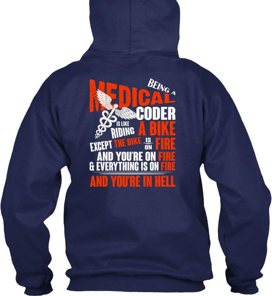 Being A Medical Coder T Shirt, Riding A Bike T Shirt