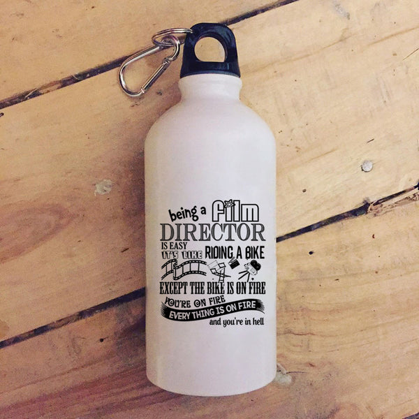 Being A Film Director Is Easy 20 oz Stainless Steel Bottle,Cool Film Director Outdoor Sports Water Bottle