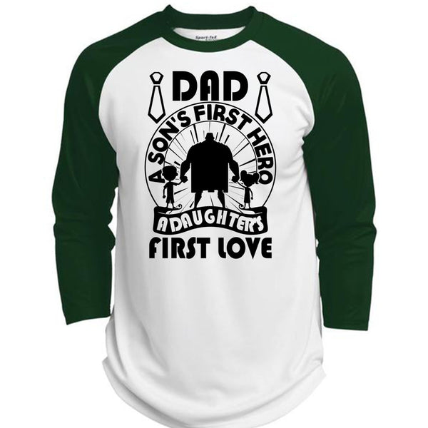 Dad A Son's First T Shirt, I Love Papa T Shirt, Awesome T-Shirts  (Polyester Game Baseball Jersey)