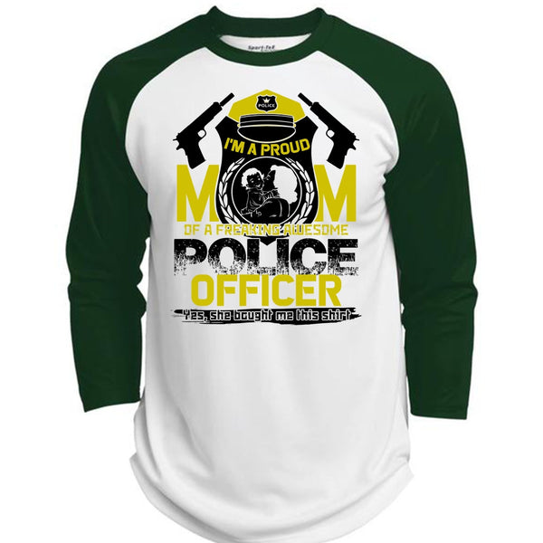 I'm A Proud Mom T Shirt, I Love Police T Shirt, Awesome T-Shirts  (Polyester Game Baseball Jersey)