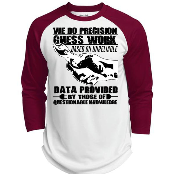 We Do Precision Guesswork T Shirt, I Love Electrician T Shirt, Awesome T-Shirts  (Polyester Game Baseball Jersey)