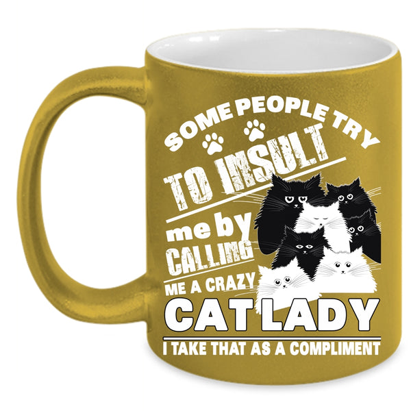 Crazy Cat Lady Coffee Mug, Cute Cat Lovers Coffee Cup